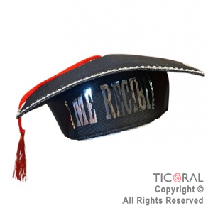 SOMBRERO ME RECIBI METALIZADO PLATA CON GUARDA x 5